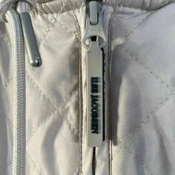 Ilse Jacobsen Packable Quilted Hooded Bomber Jacket Cream Size US 6 Minimalist - Picture 7 of 16